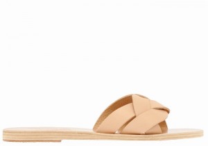 Beige Ancient Greek Sandals Arachne Women Slide Sandals | OGA3538JF