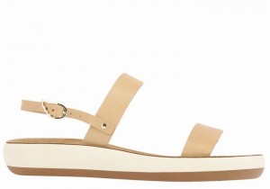 Beige Ancient Greek Sandals Clio Comfort Women Casual Sandals | TDO81GV