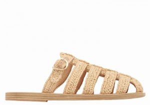 Beige Ancient Greek Sandals Cosmia Women Fisherman Sandals | PCK3081BD