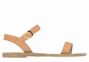 Beige Ancient Greek Sandals Drama New Leather Women Casual Sandals | AOV3053DY