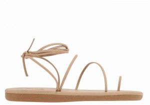 Beige Ancient Greek Sandals Du Women Toe-Post Sandals | GQL1298QB