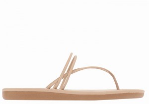 Beige Ancient Greek Sandals E Women Flip Flops | PHG3014CQ