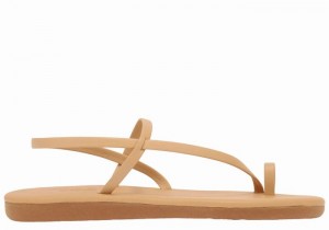 Beige Ancient Greek Sandals Euterpe Women Toe-Post Sandals | FFR8698IR