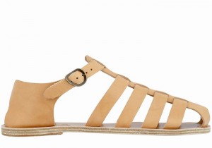 Beige Ancient Greek Sandals Homer Men Fisherman Sandals | CCH5993FK