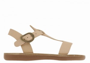 Beige Ancient Greek Sandals Little Amber Soft Kids' Flat Sandals | XTN4639HG