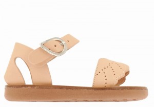 Beige Ancient Greek Sandals Little Andromeda Soft Kids' Casual Sandals | YVG2419RI