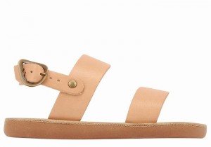 Beige Ancient Greek Sandals Little Clio Soft Kids' Casual Sandals | UYC707JL