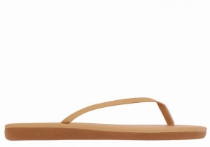 Beige Ancient Greek Sandals Saionara Women Flip Flops | EKX1963YP