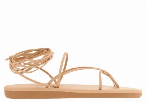 Beige Ancient Greek Sandals String Women Gladiator Sandals | RJQ5684ZN