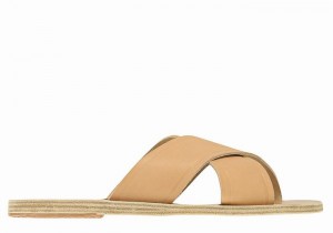 Beige Ancient Greek Sandals Thais Women Slide Sandals | JPY8654ZN