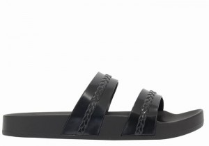 Black Ancient Greek Sandals Meli Women Slide Sandals | AGK286DT