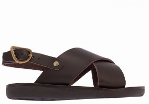 Chocolate Ancient Greek Sandals Little Maria Soft Kids' Casual Sandals | JWL1837QQ