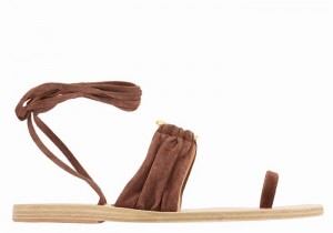 Coffee Ancient Greek Sandals Kerasia Women Gladiator Sandals | YTW6827LC