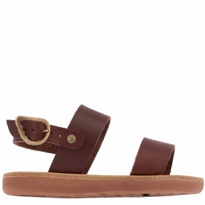 Coffee Ancient Greek Sandals Little Clio Soft Kids' Casual Sandals | BCL7563PT