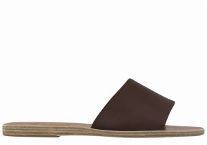 Coffee Ancient Greek Sandals Taygete Women Slide Sandals | CPS2577KQ