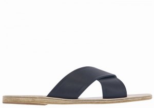 Dark Blue Ancient Greek Sandals Thais Women Slide Sandals | DCE6728PA