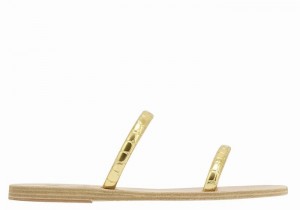 Gold Ancient Greek Sandals Echidna Women Slide Sandals | PLE99YX