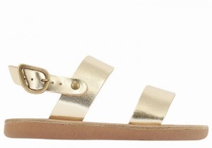 Gold White Ancient Greek Sandals Little Clio Soft Kids' Casual Sandals | YSH1359WQ