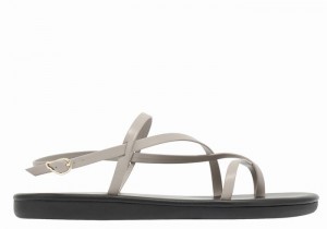 Grey Brown Ancient Greek Sandals Alethea Women Back-Strap Sandals | ZVP4154TE