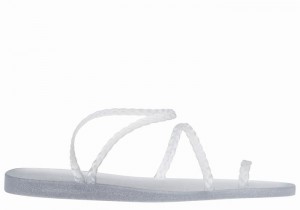 Grey Gold Ancient Greek Sandals Eleftheria Women Braided Sandals | OZL5310XH