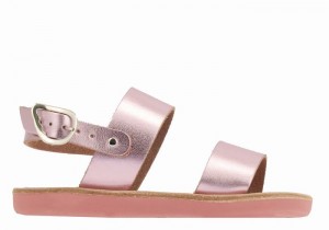 Pink Ancient Greek Sandals Little Clio Soft Kids' Casual Sandals | FBU1984WL