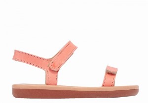 Pink Ancient Greek Sandals Little Poros Soft Kids' Casual Sandals | QZU9634XS