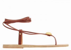 Red Ancient Greek Sandals Persephone Women Gladiator Sandals | YPJ414TG