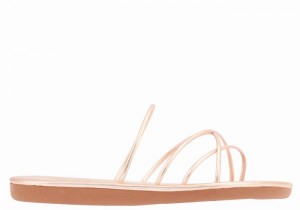 Rose Gold Ancient Greek Sandals Pu Women Slide Sandals | UCM5260LI