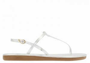 Silver Ancient Greek Sandals Lito Flip Flop Women Back-Strap Sandals | QAF1348JZ