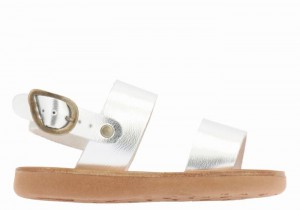 Silver Ancient Greek Sandals Little Clio Soft Kids' Casual Sandals | DVW5138LO