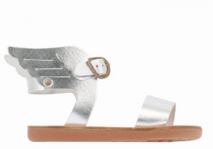 Silver Ancient Greek Sandals Little Ikaria Soft Kids' Casual Sandals | JED7053RB