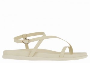 White Ancient Greek Sandals Aimilia Women Back-Strap Sandals | ZMC8620XS