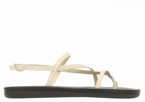 White Ancient Greek Sandals Alethea Women Back-Strap Sandals | YNN6389GL