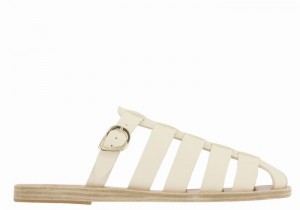 White Ancient Greek Sandals Cosmia Women Fisherman Sandals | ZSA3789UE