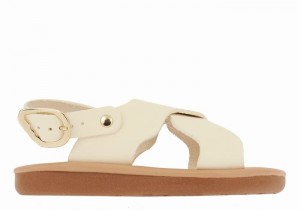 White Ancient Greek Sandals Little Atokos Soft Kids' Casual Sandals | ZYF1272MV