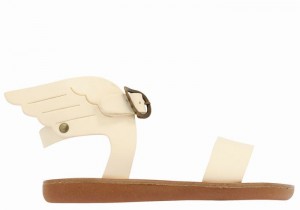 White Ancient Greek Sandals Little Ikaria Soft Kids' Casual Sandals | JCG4777BE