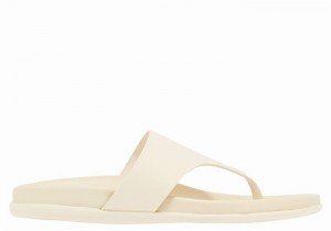 White Ancient Greek Sandals Mera Footbed Women Flip Flops | XMK8378CX