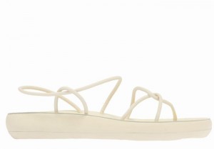 White Ancient Greek Sandals Taxidi Comfort Women Back-Strap Sandals | ZWJ3291AN