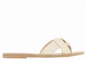 White Ancient Greek Sandals Whitney Women Slide Sandals | LTY2516CG