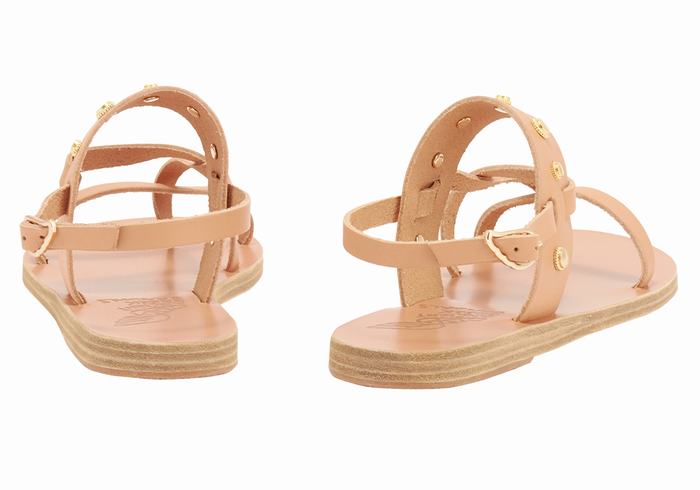 Beige Ancient Greek Sandals Alethea Bee Women Back-Strap Sandals | ARJ4249WW