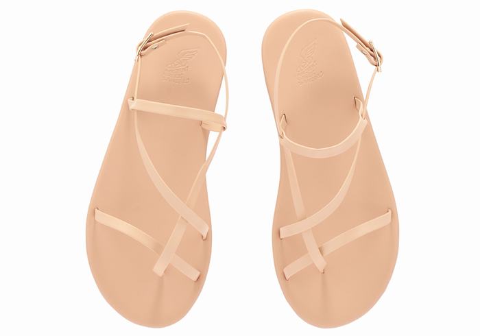 Beige Ancient Greek Sandals Alethea Women Back-Strap Sandals | YYK2934SX