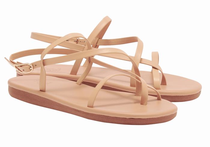 Beige Ancient Greek Sandals Alethea Women Back-Strap Sandals | YYK2934SX