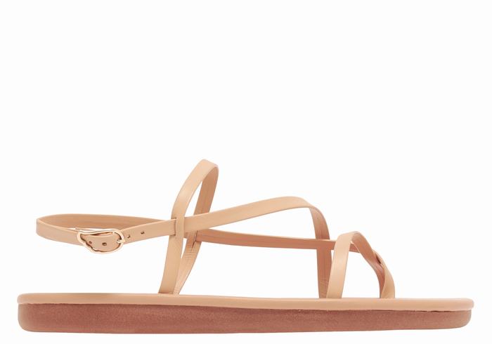 Beige Ancient Greek Sandals Alethea Women Back-Strap Sandals | YYK2934SX