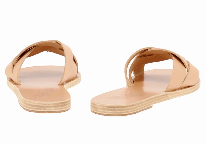 Beige Ancient Greek Sandals Arachne Women Slide Sandals | OGA3538JF