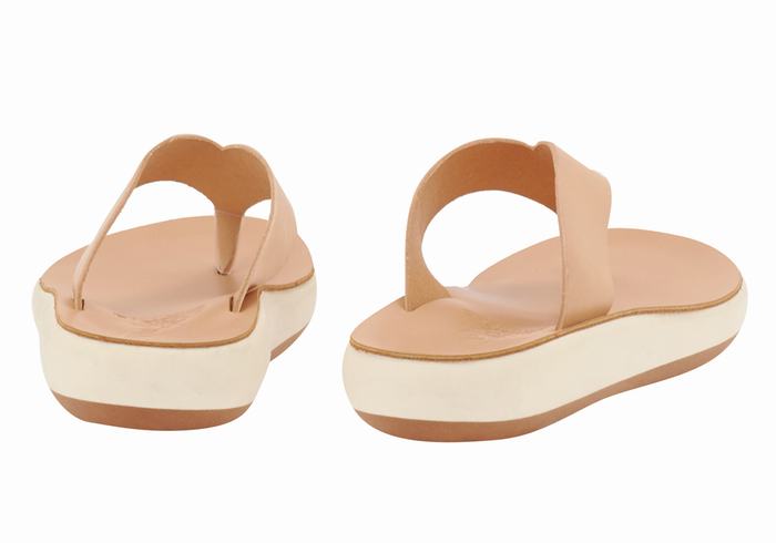 Beige Ancient Greek Sandals Charys Comfort Women Flip Flops | PGR82UK