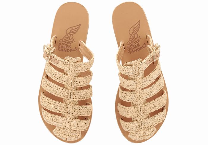 Beige Ancient Greek Sandals Cosmia Women Fisherman Sandals | PCK3081BD