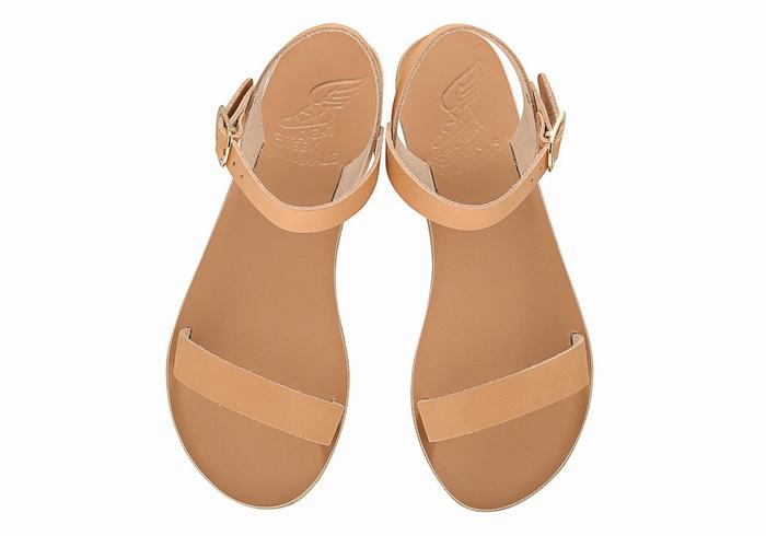 Beige Ancient Greek Sandals Drama New Leather Women Casual Sandals | AOV3053DY