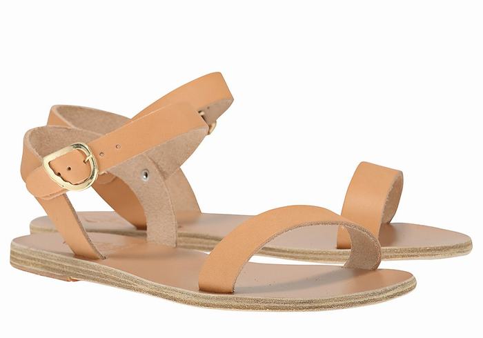 Beige Ancient Greek Sandals Drama New Leather Women Casual Sandals | AOV3053DY