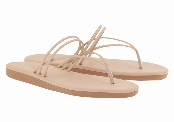 Beige Ancient Greek Sandals E Women Flip Flops | PHG3014CQ