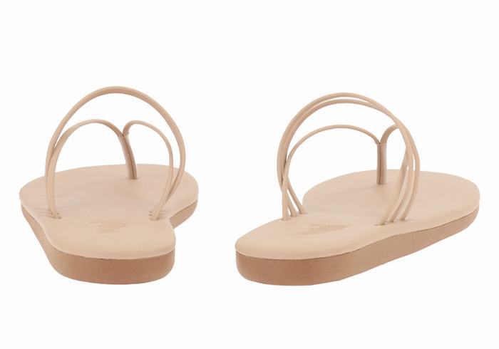 Beige Ancient Greek Sandals E Women Flip Flops | PHG3014CQ